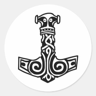 Thor's Hammer Classic Round Sticker