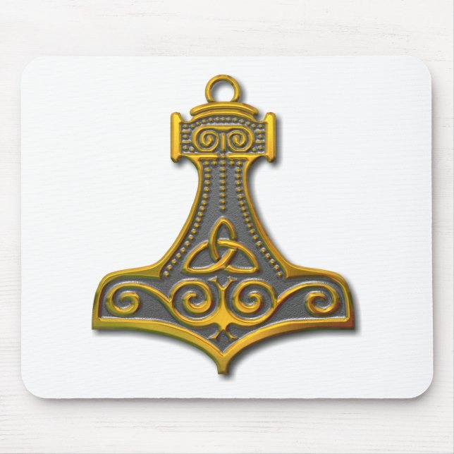 Thor's Hammer-gold Mouse Pad (Front)