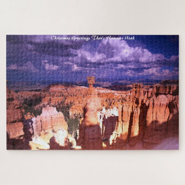 Thor's Hammer Utah.Christmas Greetings Jigsaw Puzzle (Horizontal)