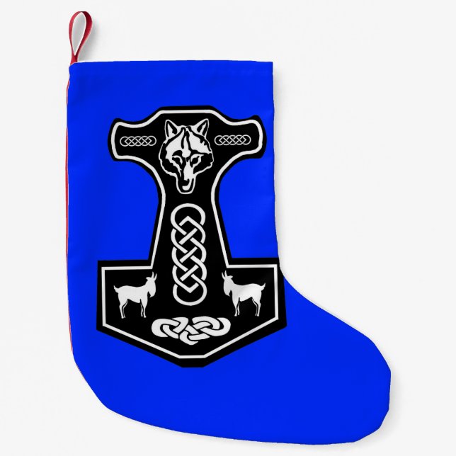 Thor's Hammer With Goats Christmas Stocking (Front)
