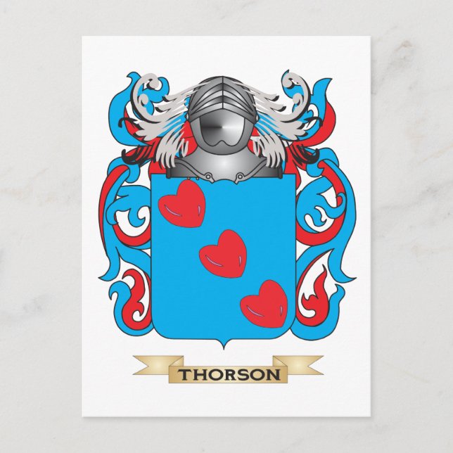 Thorson Family Crest (Coat of Arms) Postcard (Front)