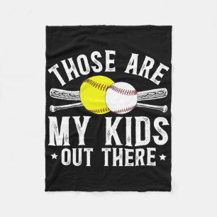 Those Are My Kids Sell Softll Dad Of Llers  Fleece Blanket