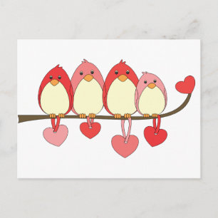 Those Birds On Valentines DAy Holiday Postcard