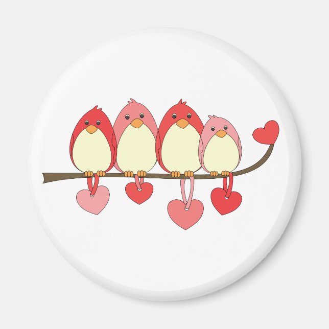 Those Birds On Valentines DAy Magnet (Front)