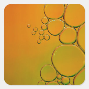 those orange bubbles square sticker