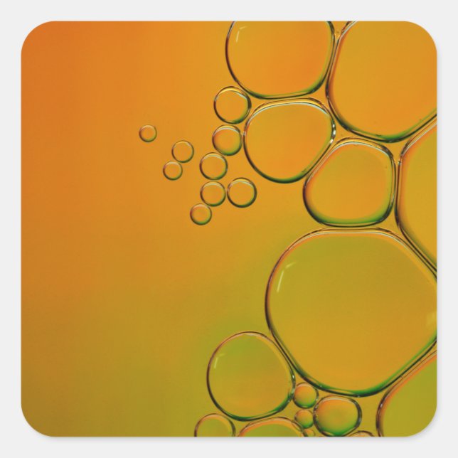 those orange bubbles square sticker (Front)