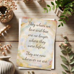 Those We Love and Lose Sympathy Quote Care Card