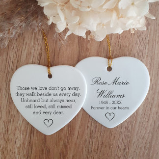 Those we love, personalised memorial ceramic tree decoration