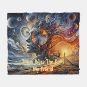 Those Were the Days My Friend Fleece Blanket
