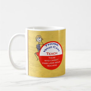 Those Who Can Teach Stick Figure Coffee Mug