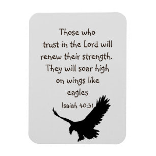 Those who trust in the Lord Scripture Inspiration Magnet