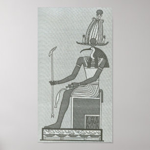 Thoth Sitting On His Throne Portfolio Poster