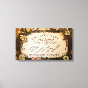 Thou Shalt Love The Lord Thy God by Schnell Canvas Print