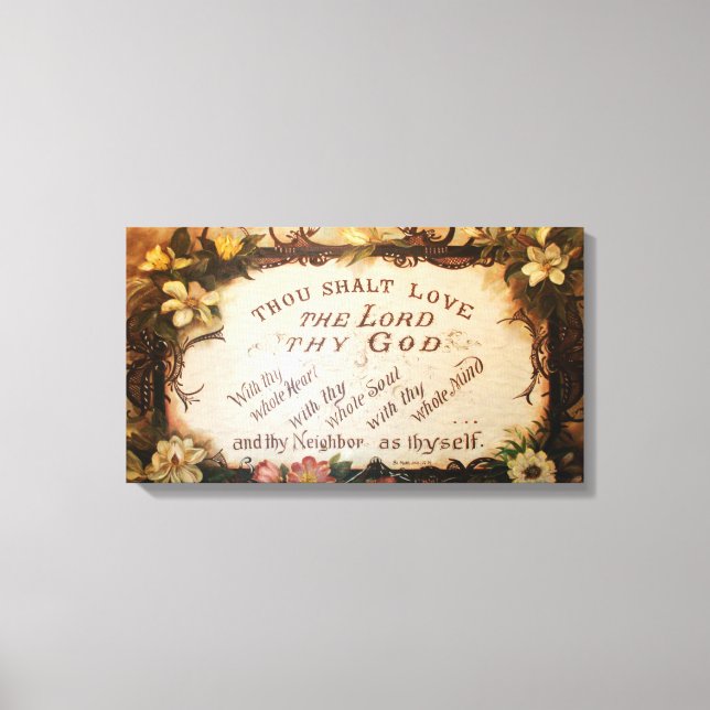 Thou Shalt Love The Lord Thy God by Schnell Canvas Print (Front)