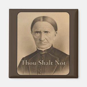Thou Shalt Not - Vintage Frowning Victorian Woman Magnet