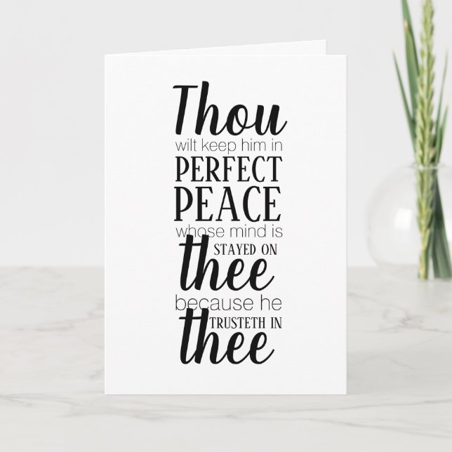 Thou Wilt Keep Him In Perfect Peace - Pray For You Card (Front)