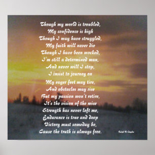 Though my world is troubled poster