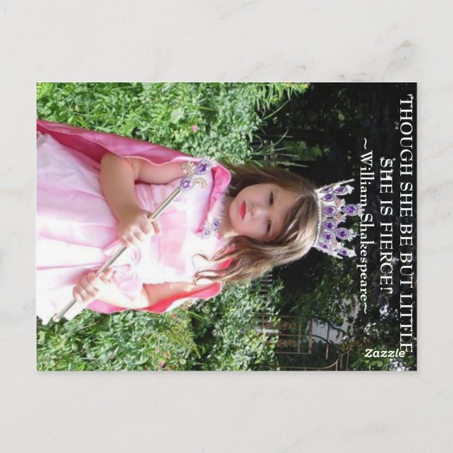 Though she be but little she is fierce! postcard (Back)