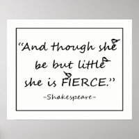Though She be but Little she is Fierce Shakespeare