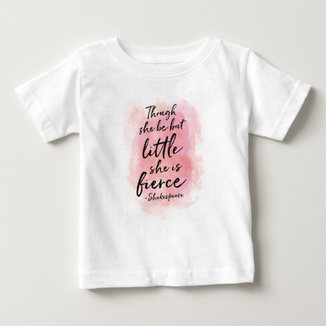 Though she be but little watercolor kids T-shirt (Front)
