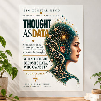 Thought as Data Neural Network | Human AI Poster