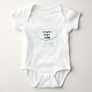 Thought bubble - Cogito ergo sum - I think there f Baby Bodysuit