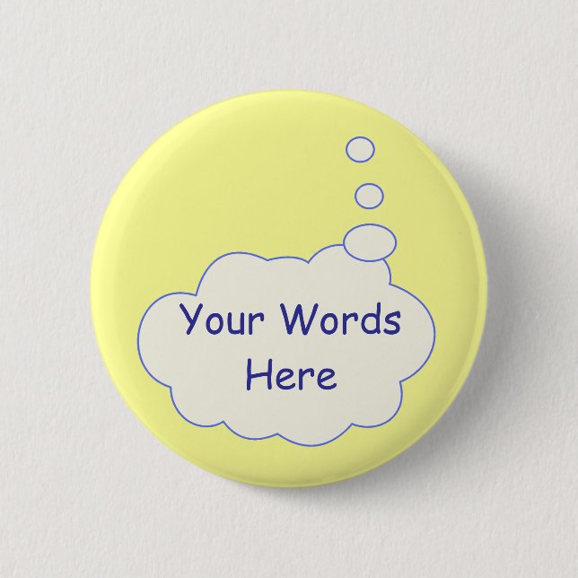 Thought Bubble Template 6 Cm Round Badge (Front)