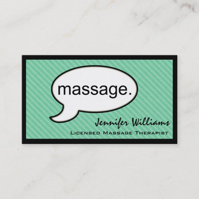 Thought Cloud Massage Therapist Business Card (Front)