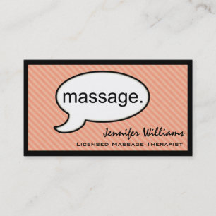 Thought Cloud Massage Therapist Business Card