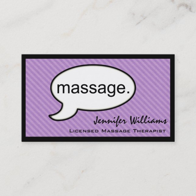 Thought Cloud Massage Therapist Business Card (Front)
