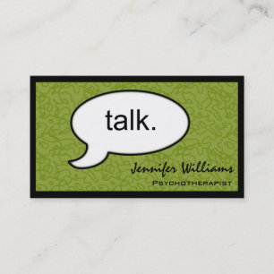 Thought Cloud Talk Psychotherapist Business Card