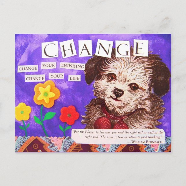 Thought Cuiltivation - Vintage Postcard (Front)