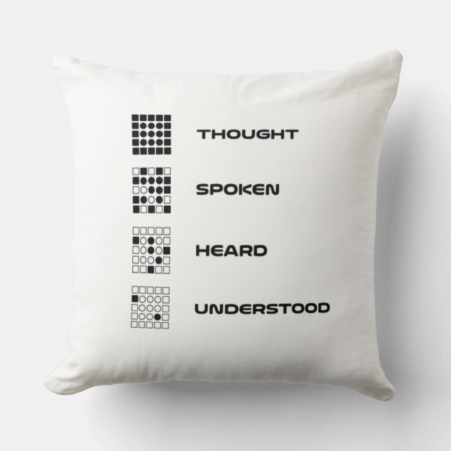 Thought, Spoken, Heard, Understood Cushion (Front)