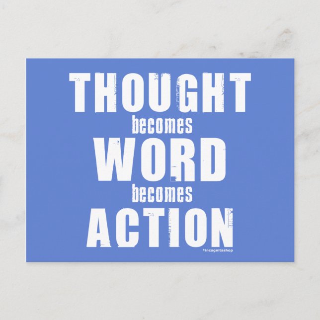 Thought Word Action Postcard (Front)