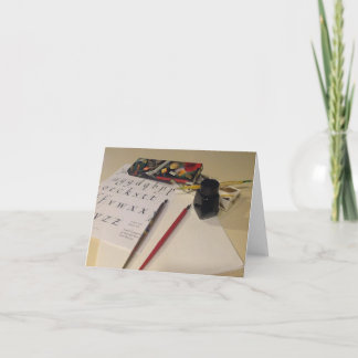 Thoughtful Artist Greeting Card