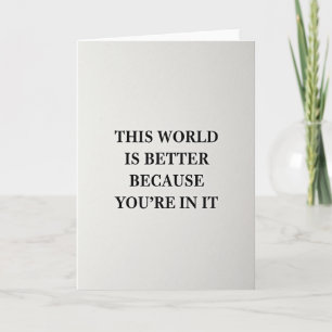 Thoughtful Birthday Minimalist Text Card