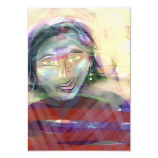 Thoughtful Color Contemporary Feminine Portrait Photo Print