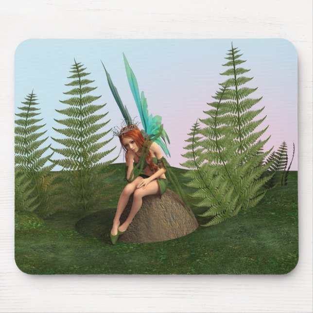 Thoughtful Fairy Mouse Pad (Front)