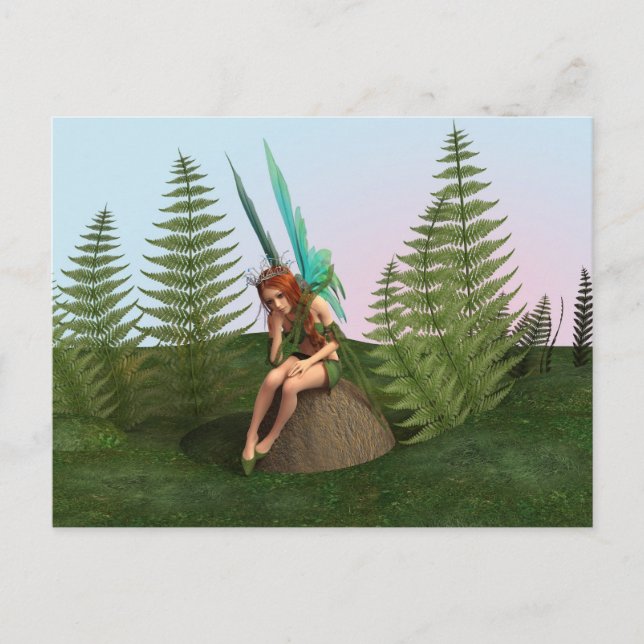 Thoughtful Fairy Postcard (Front)