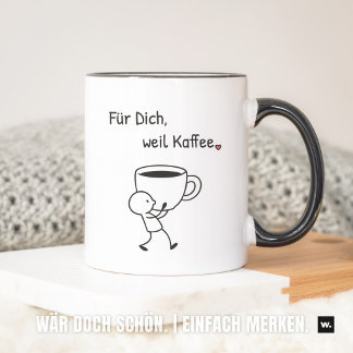 Thoughtful gesture: 'For you, because coffee.' Gif Mug