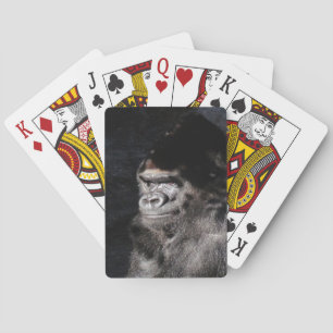 Thoughtful Gorilla Playing Cards