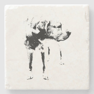 Thoughtful Labrador – Quiet Charm Stone Coaster