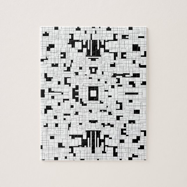 Thoughtful Lines III - Black & White Art Jigsaw Puzzle (Vertical)