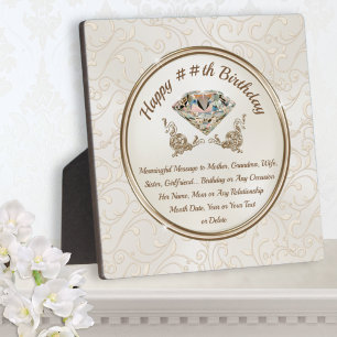 Thoughtful Personalised for Her, Custom Birthday Plaque