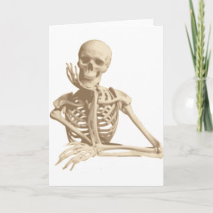 Thoughtful Skeleton Card