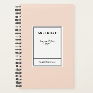 Thoughts and Plans 2026 Blush Pink Elegant Chic Planner
