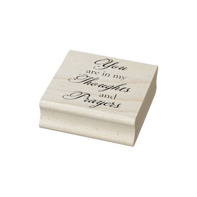 Thoughts and Prayers Sympathy Rubber Art Stamp (Stamp)