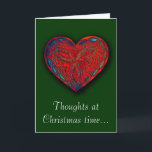 Thoughts at Christmas time... Romantic greeting Holiday Card<br><div class="desc">Christmas card romantic</div>