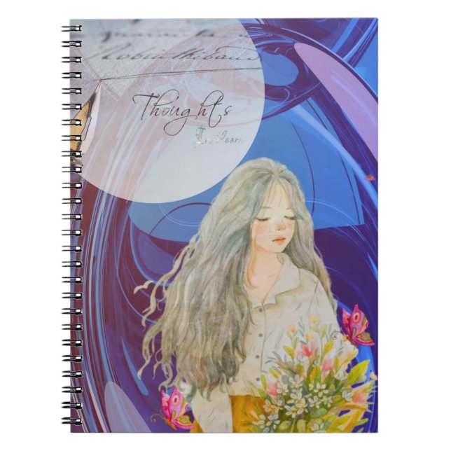 Thoughts in Bloom Girly Notebook  (Front)