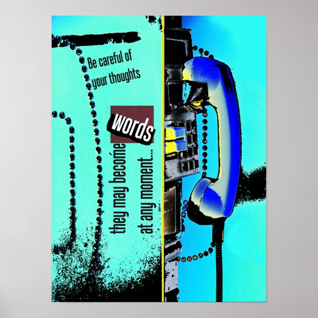thoughts into words poster (Front)